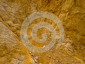 Ochre quarry with different colors, in Provence