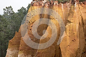 Ochres Deposits in Roussillon Village, France