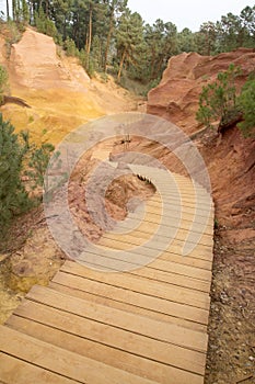 Ochres Deposits in Roussillon Village, France