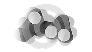 a-ocimene molecule, isomeric hydrocarbons molecular structure, isolated 3d model van der Waals