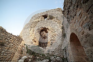 Ocio Castle, on de Lanos Mountain, ruins of a medieval castle photo