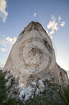 Ocio Castle, on de Lanos Mountain, ruins of a medieval castle photo