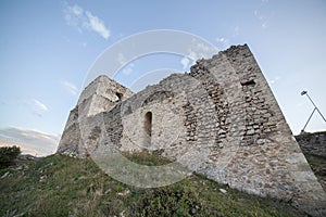 Ocio Castle, on de Lanos Mountain, ruins of a medieval castle photo