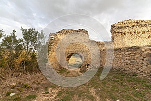 Ocio Castle, on de Lanos Mountain, ruins of a medieval castle photo
