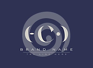 OCO abstract letter logo design