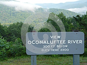 Oconaluftee River Overlook Blue Ridge Parkway