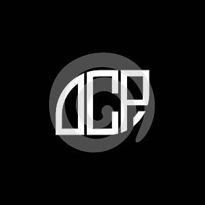 OCP letter logo design on BLACK background. OCP creative initials letter logo concept. OCP letter design
