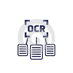 OCR, Optical character recognition icon for apps photo