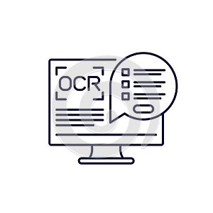 OCR software icon, Optical character recognition photo