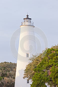 Ocracoke Island historic Lighthouse OBX NC US