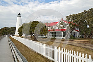 Ocracoke Island lighthouse on the Outer Banks of North Carolina