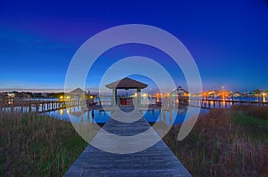 Ocracoke island at night scenery