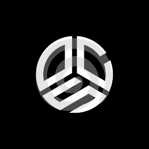 OCS letter logo design on black background. OCS creative initials letter logo concept. OCS letter design