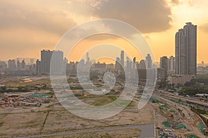 19 Oct 2019, view of building block in city kowloon city district photo