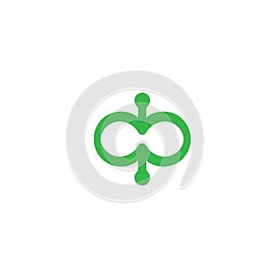 octa infinity sign icon vector concept design template