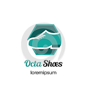 Octa shoes logo or symbol template design photo