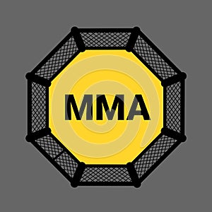 Octagon arena for mixed martian arts - MMA photo