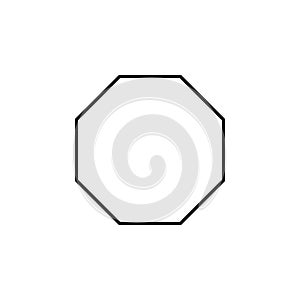 octagon icon. Element of geometric figure for mobile concept and web apps. Thin line octagon icon can be used for web and mobile photo
