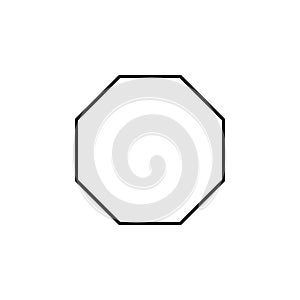 octagon icon. Element of geometric figure for mobile concept and web apps. Thin line octagon icon can be used for web and mobile