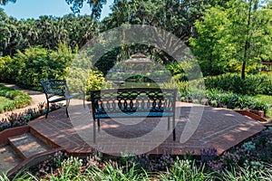 Octagon sitting area in Washington Oaks Gardens State Park in Palm Coast, Florida