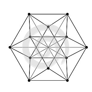 Octagon star graph. Scared Geometry Vector Design Elements.