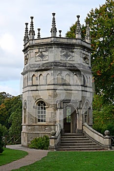 Octagon Tower, Fountains Abbey and Studley Royal Water Garden, nr Ripon, North Yorkshire, England, UK