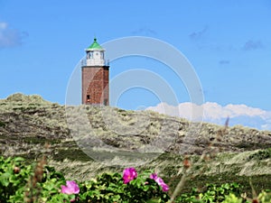 octagonal cross mark light Rotes Kliff stands at the north end of the Roter Kliff