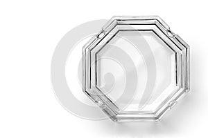 octagonal glass ashtray