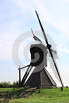 Octagonal mill in Oudega, Holland photo