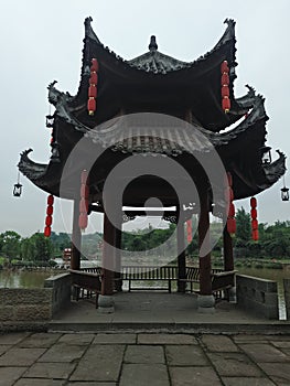 Octagonal pavilion with Chinese characteristics photo