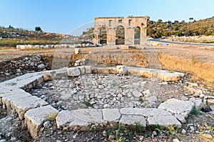 Octagonal pool in ancient Lycian city Patara. Turkey