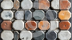 Octagonal Tile Pattern Wall Decor Design