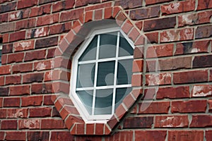 Octagonal Window in Brick photo