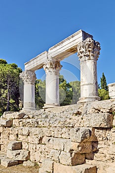 Octavia temple in ancient corinth