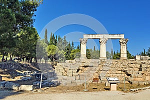 Octavia temple in ancient corinth