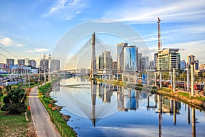 Octavio Frias de Oliveira Bridge in Sao Paulo photo