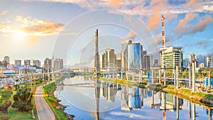 Octavio Frias de Oliveira Bridge in Sao Paulo photo