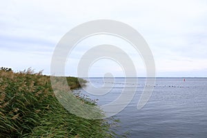 October 17 2021 - Altwarp, Mecklenburg-Western Pomerania, Germany: Boats in the port of Stettiner Haff