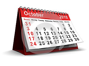 October 2010 calendar