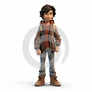 October 2015 Character Rendering Of Young Boy In Jeans And Jacket