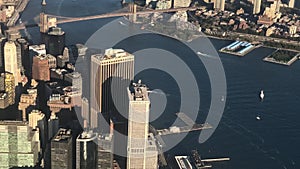 October 21, 2019 New York, USA.Video filming from a helicopter