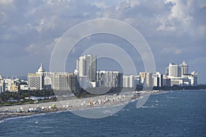 October 25, 2019 Miami, Florida, USA. Ocean beach