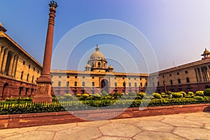 October 27, 2014: Parliament house of India in New Delhi, India