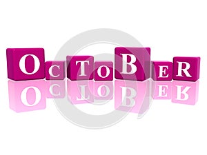 October in 3d cubes