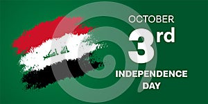 October 3rd Happy Independence day of Iraq