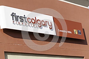 14 October 2019 - Calgary , Alberta, Canada - First Calgary bank storefront