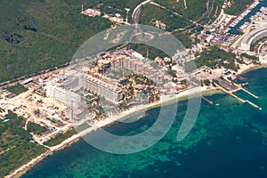 Aerial view of the Villa del Palmar Cancun Luxury Beach Resort & Spa, The Garza Blanca Cancun, the hotel mousai photo