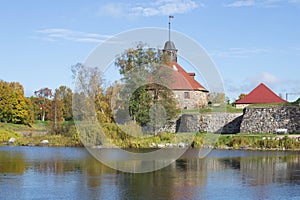 October day at the fortress Korela. Priozersk, Leningrad Region