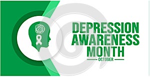 October is Depression Awareness Month background template. Holiday concept. background