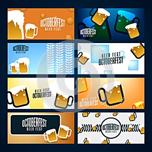 October fest beer festival background design with beer element